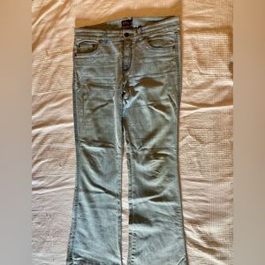 LLBean Signature light denim flares. Mid rise